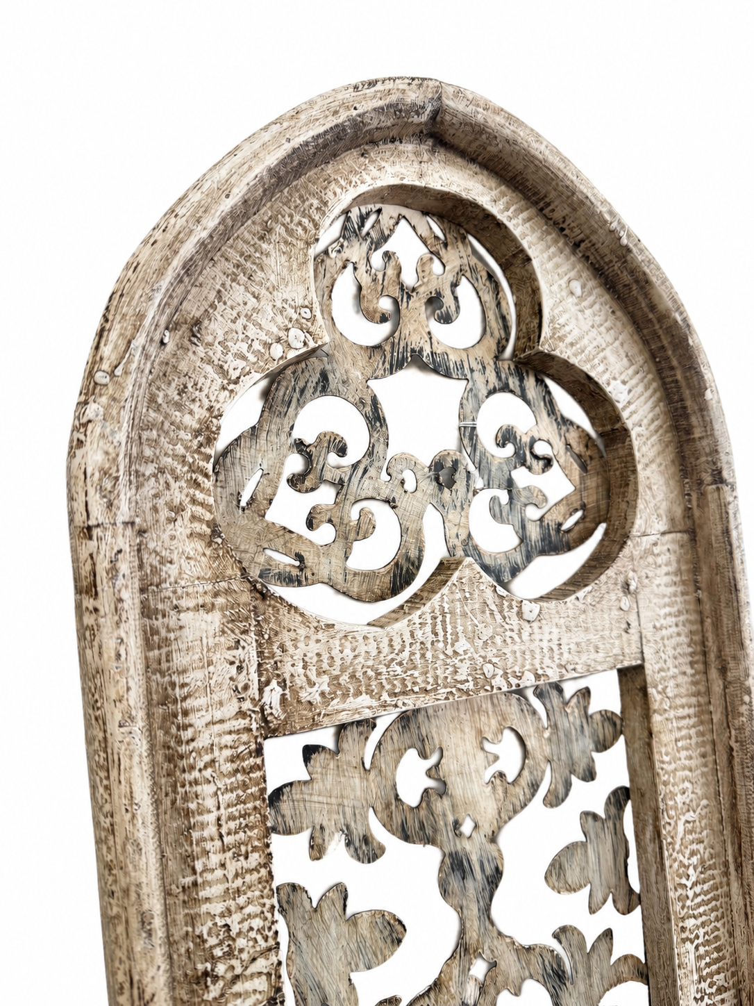 Distressed Carved Wood Architectural Wall Panel