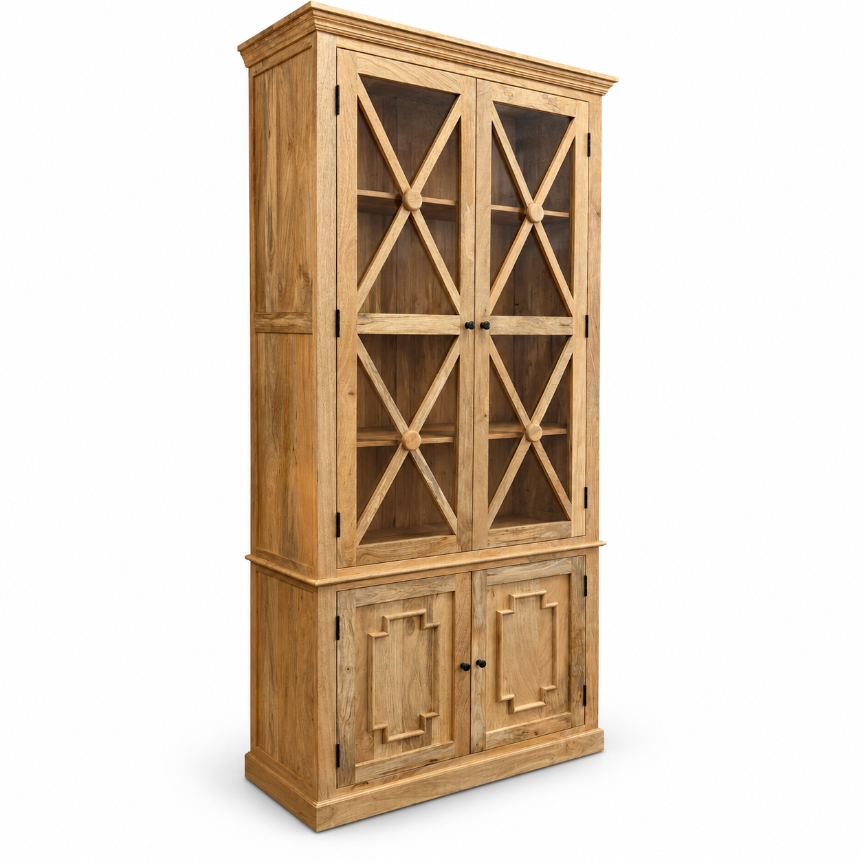 Heritage Natural Wood Display Cabinet - Image 2