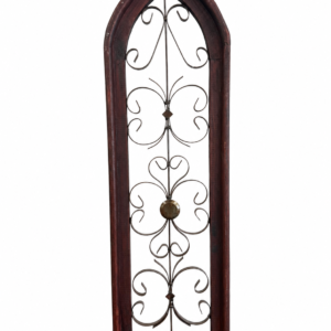 Distressed Brown Arch Scrollwork Wall Panel