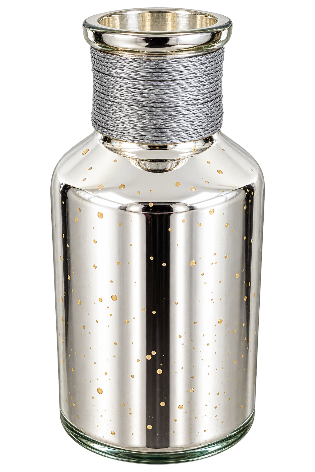 Silver & Gold Decorative Bottle Vase