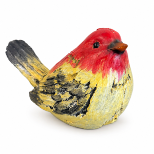 Red, Yellow & Black Decorative Bird Figurine