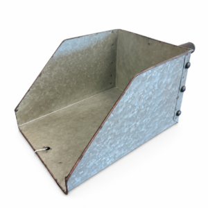 Large Rustic Galvanized Metal Scoop