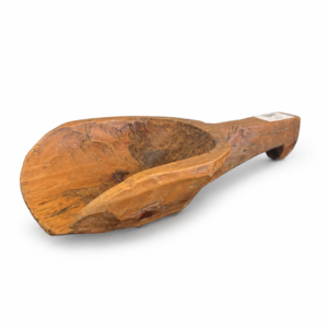 Hand-Carved Rustic Wood Decorative Scoop