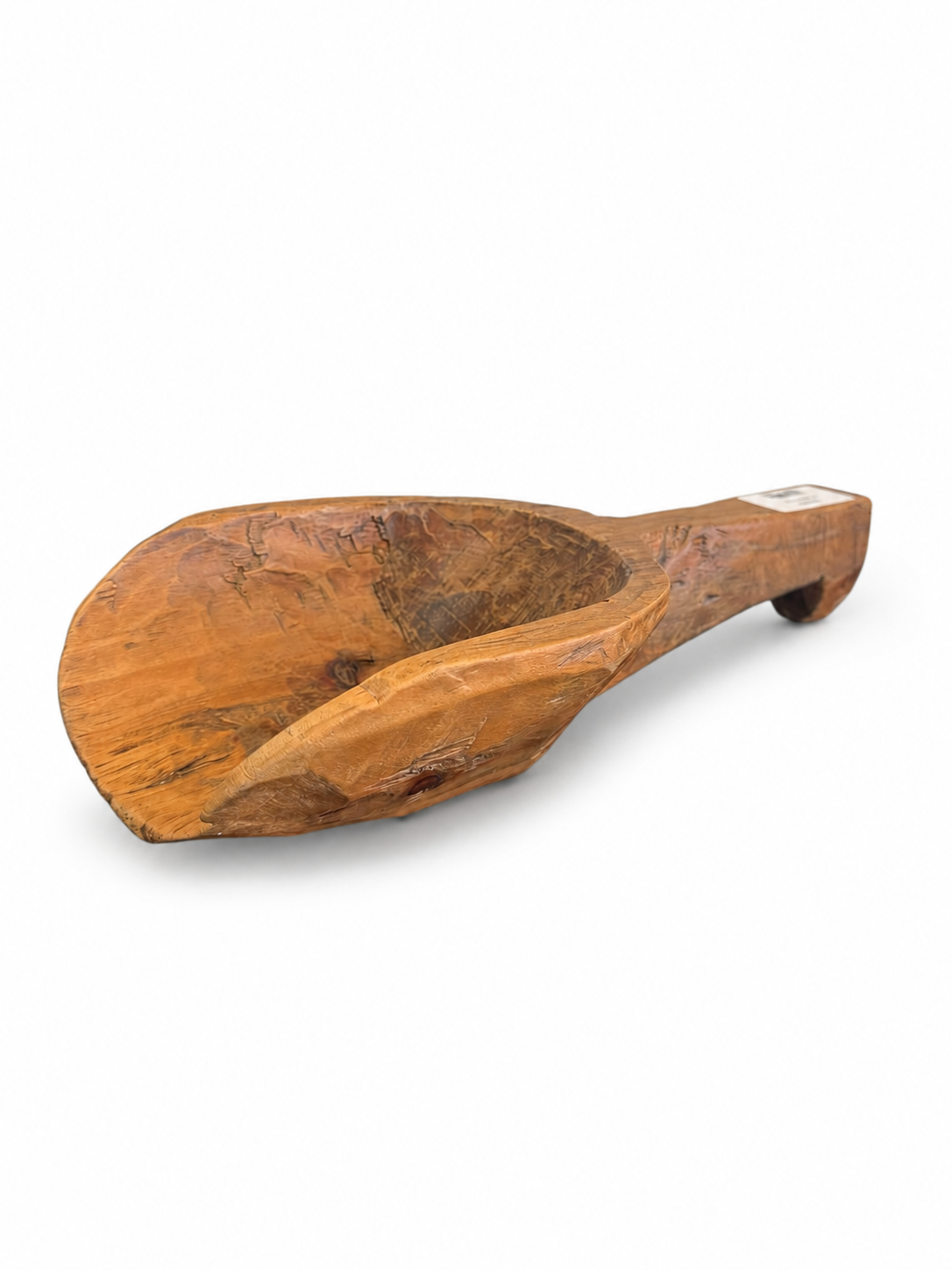 Hand-Carved Rustic Wood Decorative Scoop