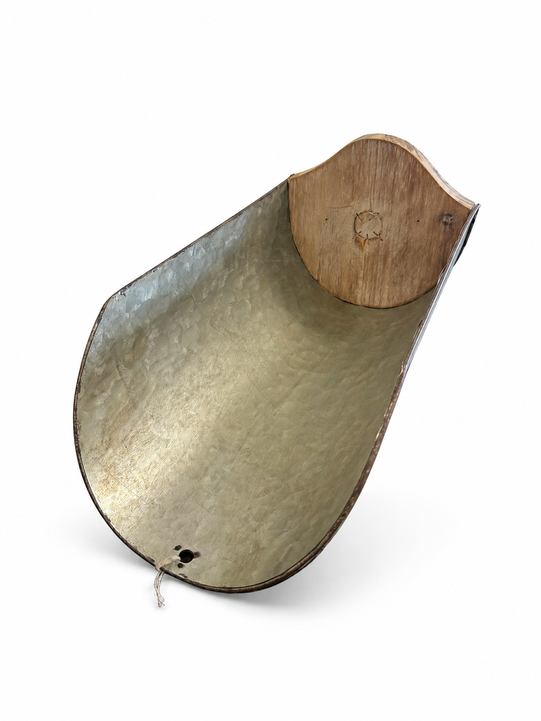 Galvanized Metal Decorative Scoop with Wood Handle - Image 3