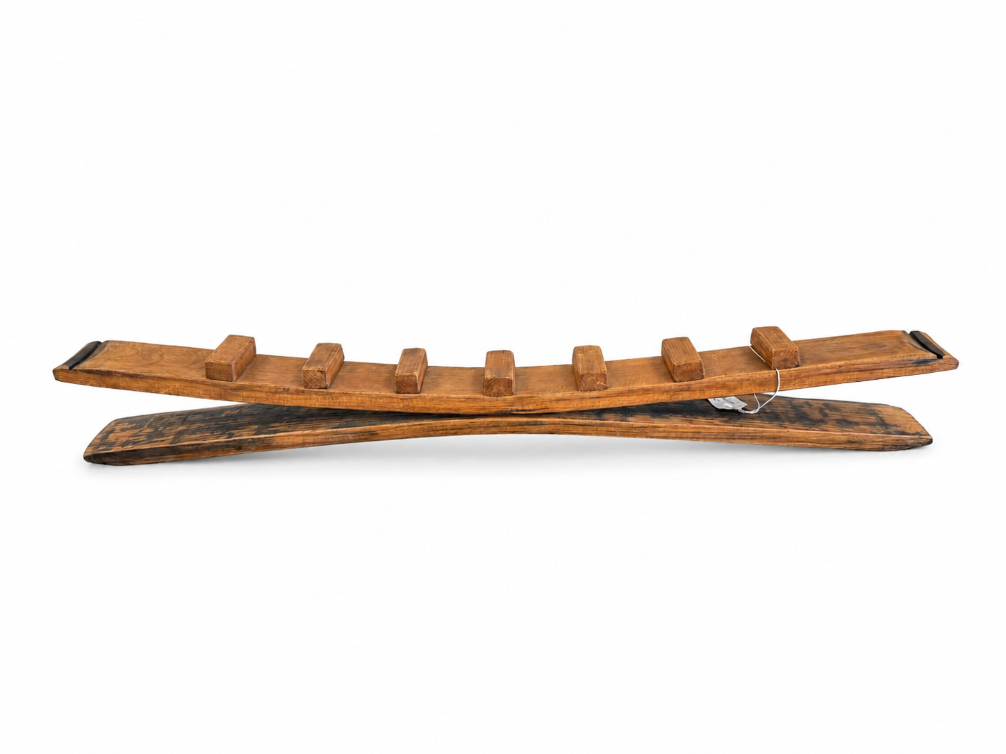 Wood Ski Wine Bottle Holder