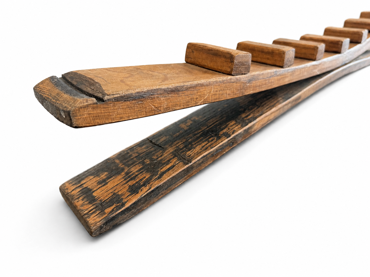 Wood Ski Wine Bottle Holder