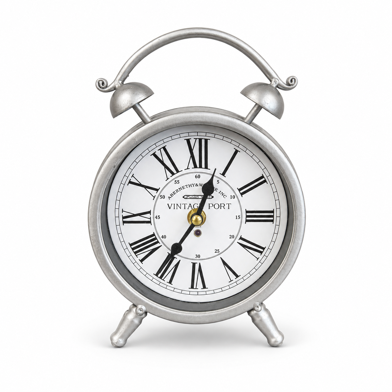 Vintage Silver Table Clock