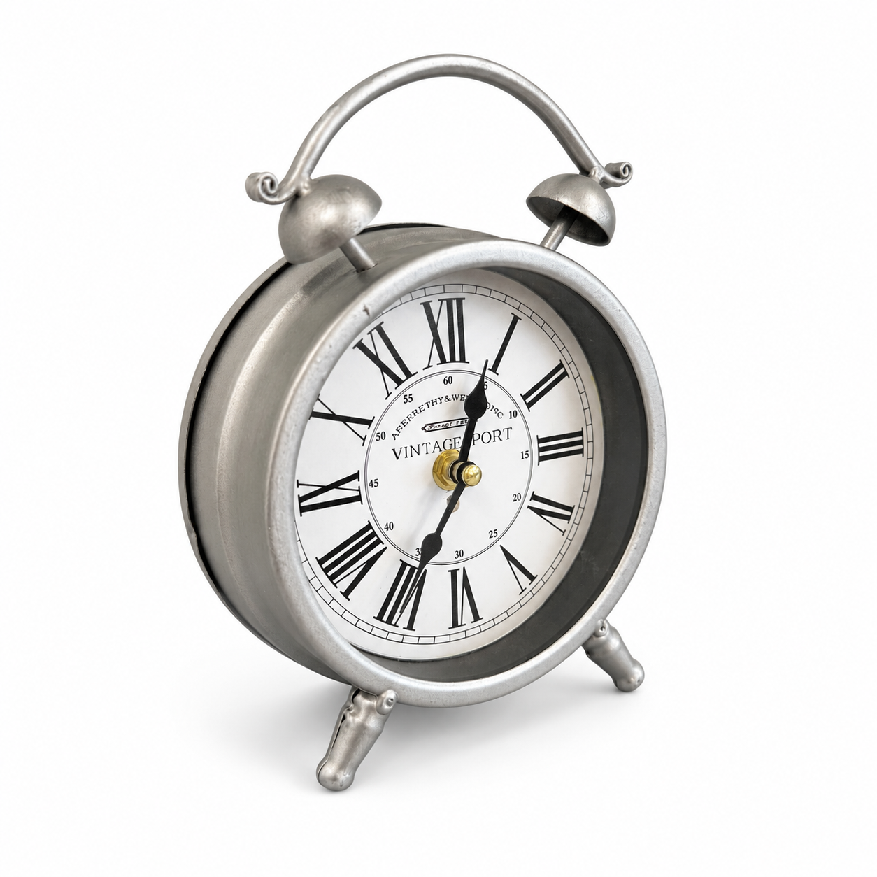 Vintage Silver Table Clock