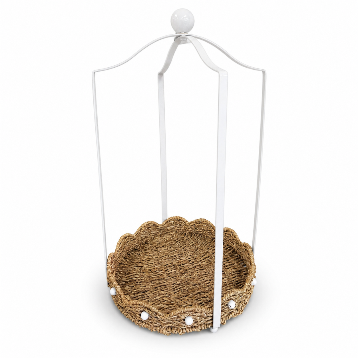 Woven Basket Display Stand