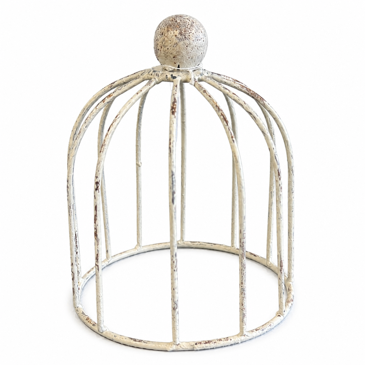 White Metal Dome Cloche