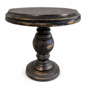 Rustic Black Wood Cake Stand