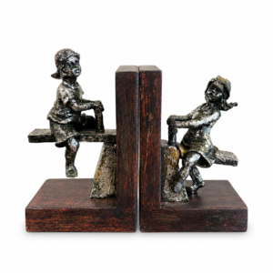 Children on Seesaw Decorative Bookends
