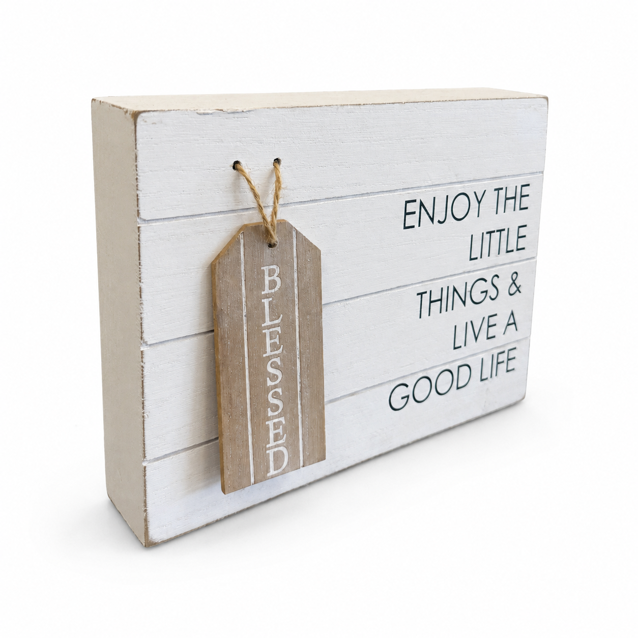 Enjoy the Little Things Inspirational Farmhouse Sign - Image 2