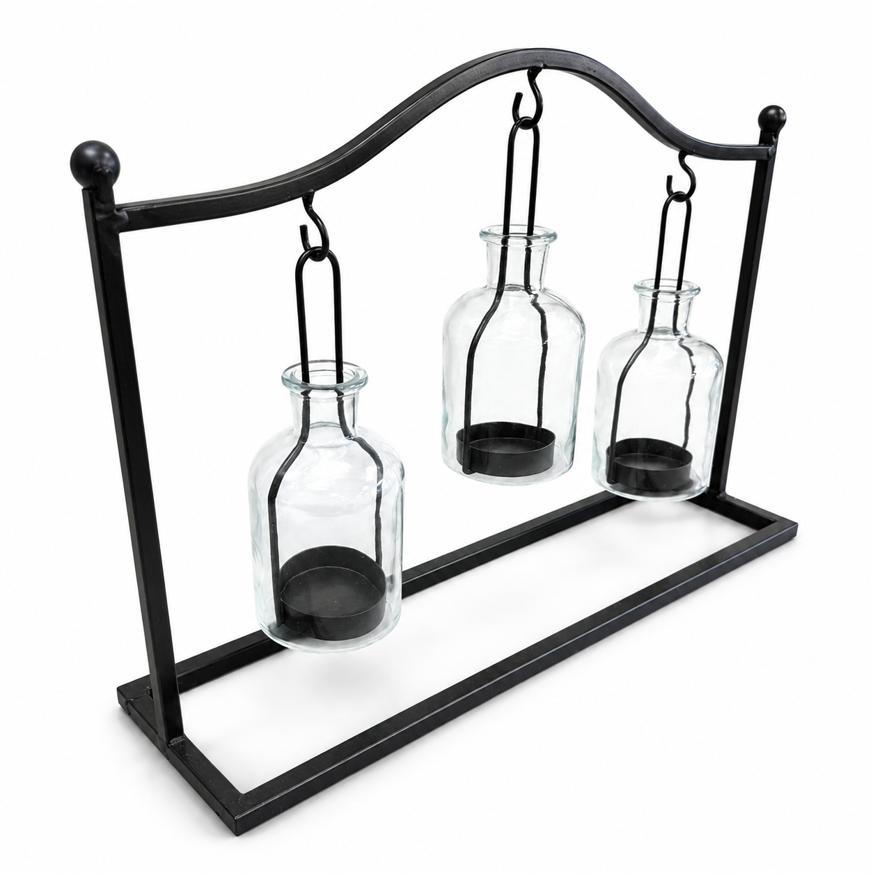 Hanging Glass Bottle Candle Holder - Image 2
