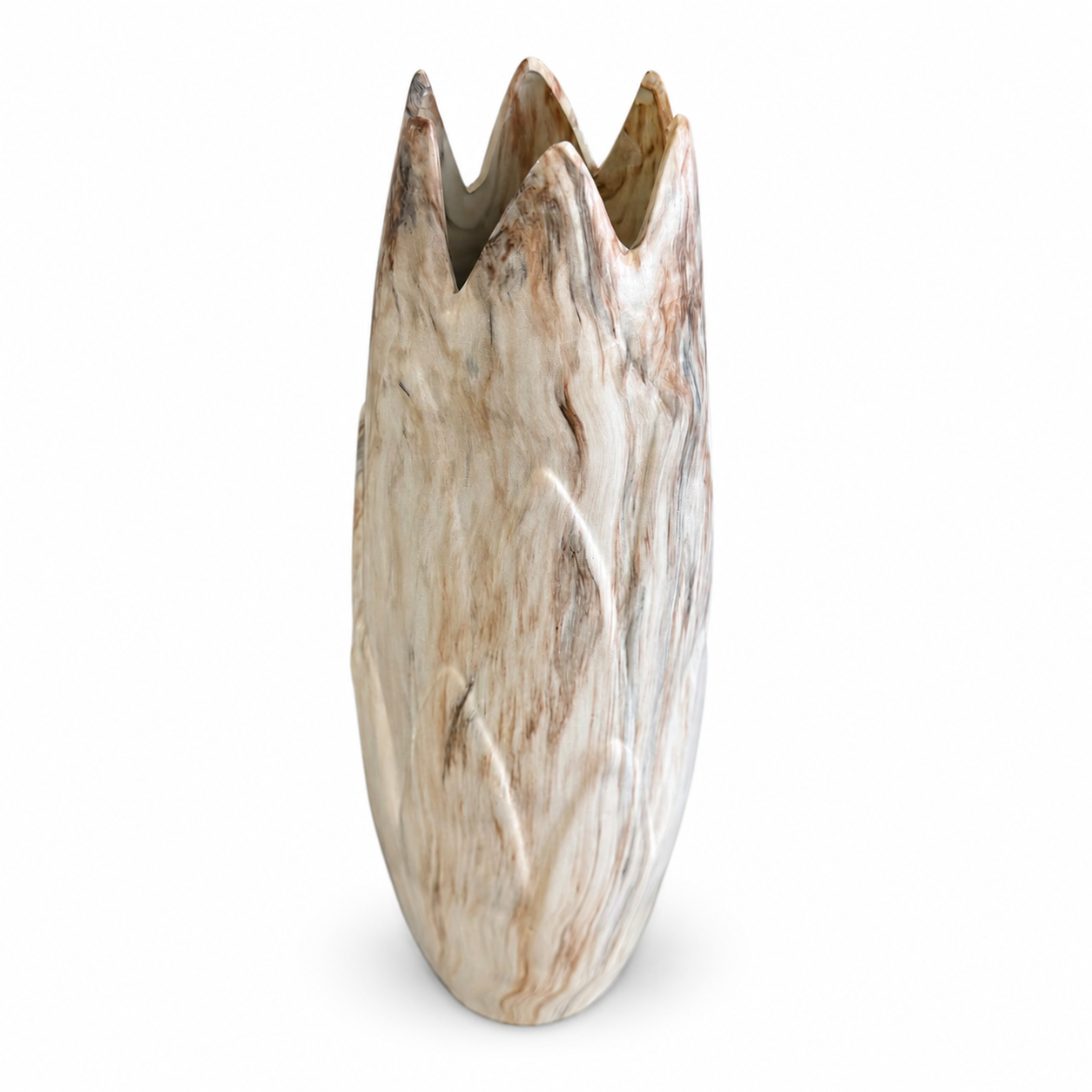 Ivory Marbled Decorative Vase - Image 2